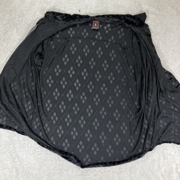 VTG Morbid Threads Black Velvet Sheer Shirt Goth Vamp Y2K Retro Clubwear XL FLAW - Picture 5 of 16